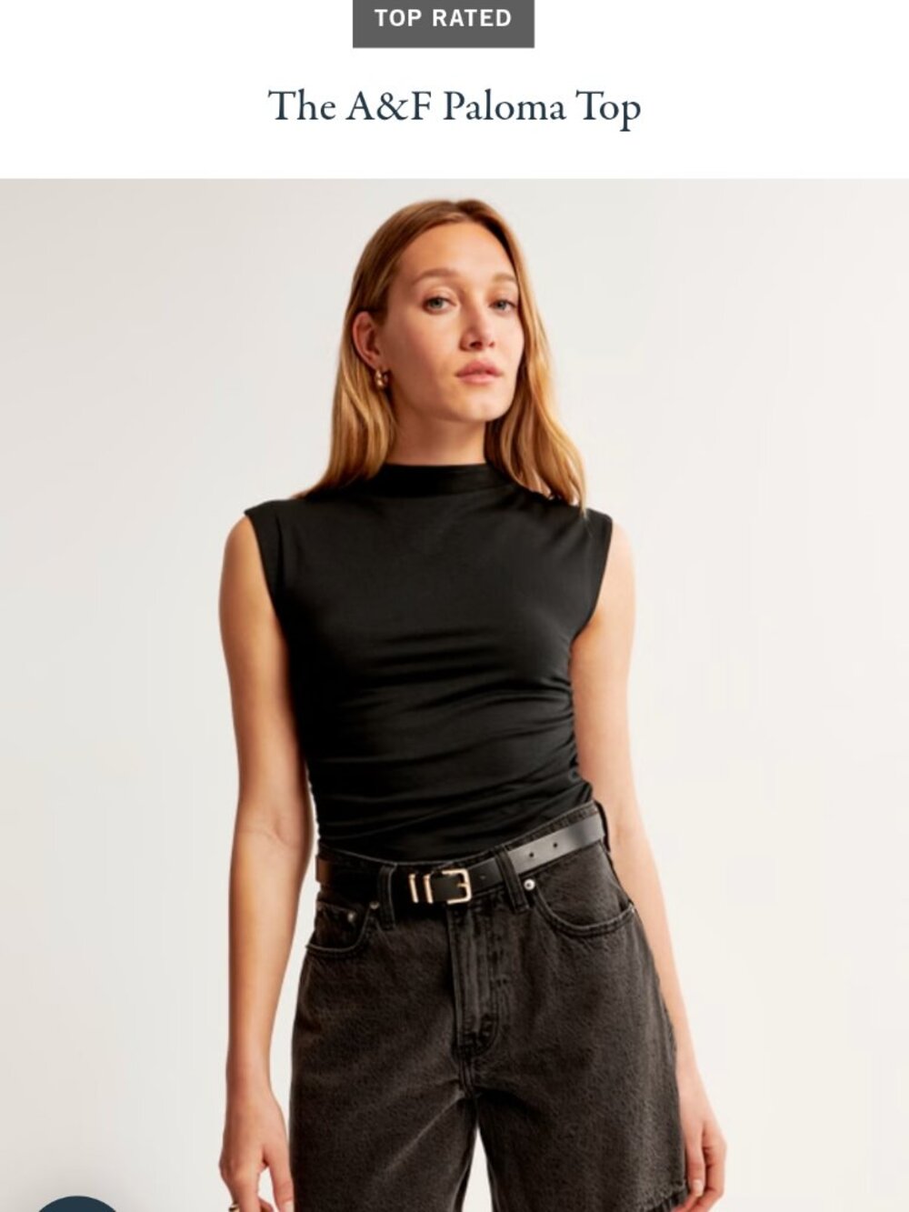 Abercrombie & Fitch Paloma top black small New